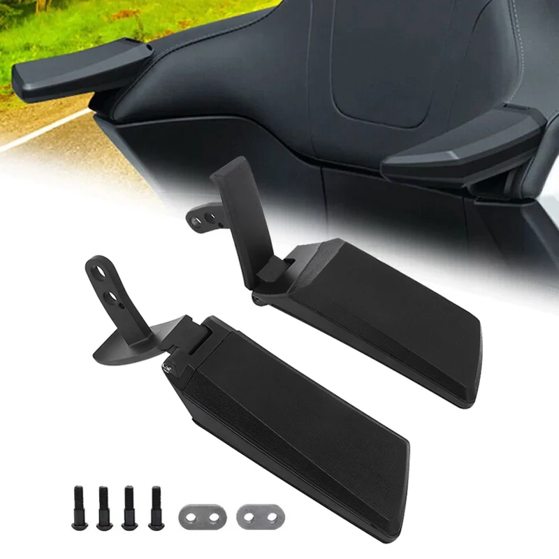 Schwarze verstellbare Motorrad-Beifahrerarmlehnen hinten, passend für Honda Goldwing GL1800 Tour 2018 2019 2020