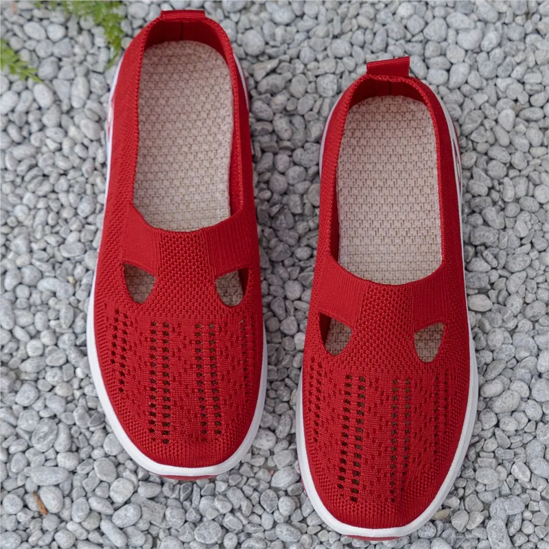 Damskie buty sportowe plus size 36-43, modne sneakersy, oddychające, białe wsuwane, z miękką podeszwą, lekkie, oddychające, na zewnątrz B1330