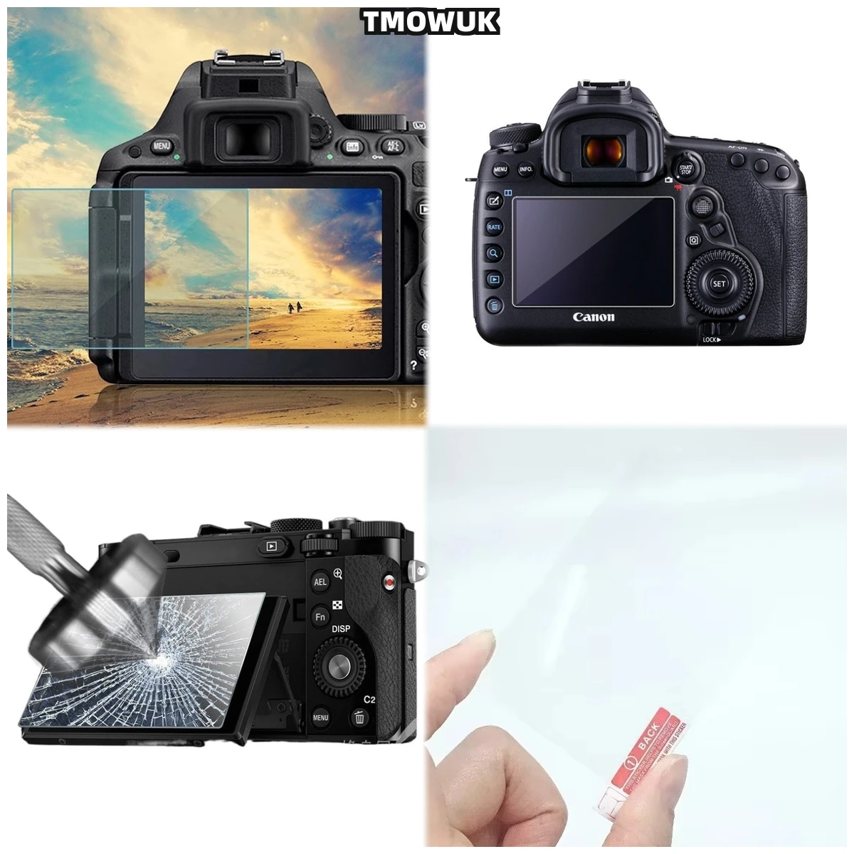 

For Canon 5DIII 5DIV 5DS 5DR 1DX Shockproof HD Tempered Glass Screen Guard - 9H Anti-Scratch Matte Privacy Film For Mirrorless