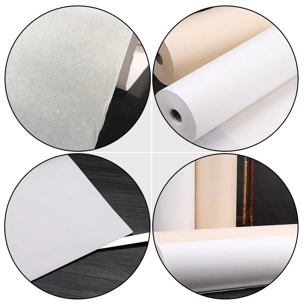 

1pcs Thickened Rice Paper for Brush Traditional Drawing White Bamboo Pulp Sumi Calligraphy Xuan Paper Supplies