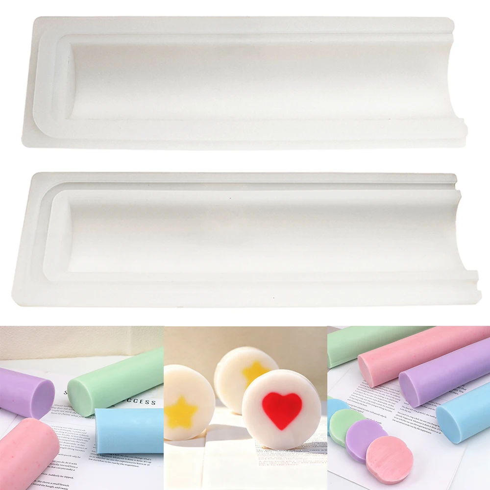 Cylinder Long Tube Soap Silicone Mold DIY Handmade Soap Making Mold Flexible Resin Casting Mold for Embedded Soap Craft Supplies