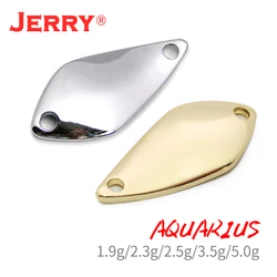 Jerry Aquarius 50pcs Fishing Lures Freshwater Metal Hard Bait Unpainted Blank Trout Spoons Spinner Bait Baubles