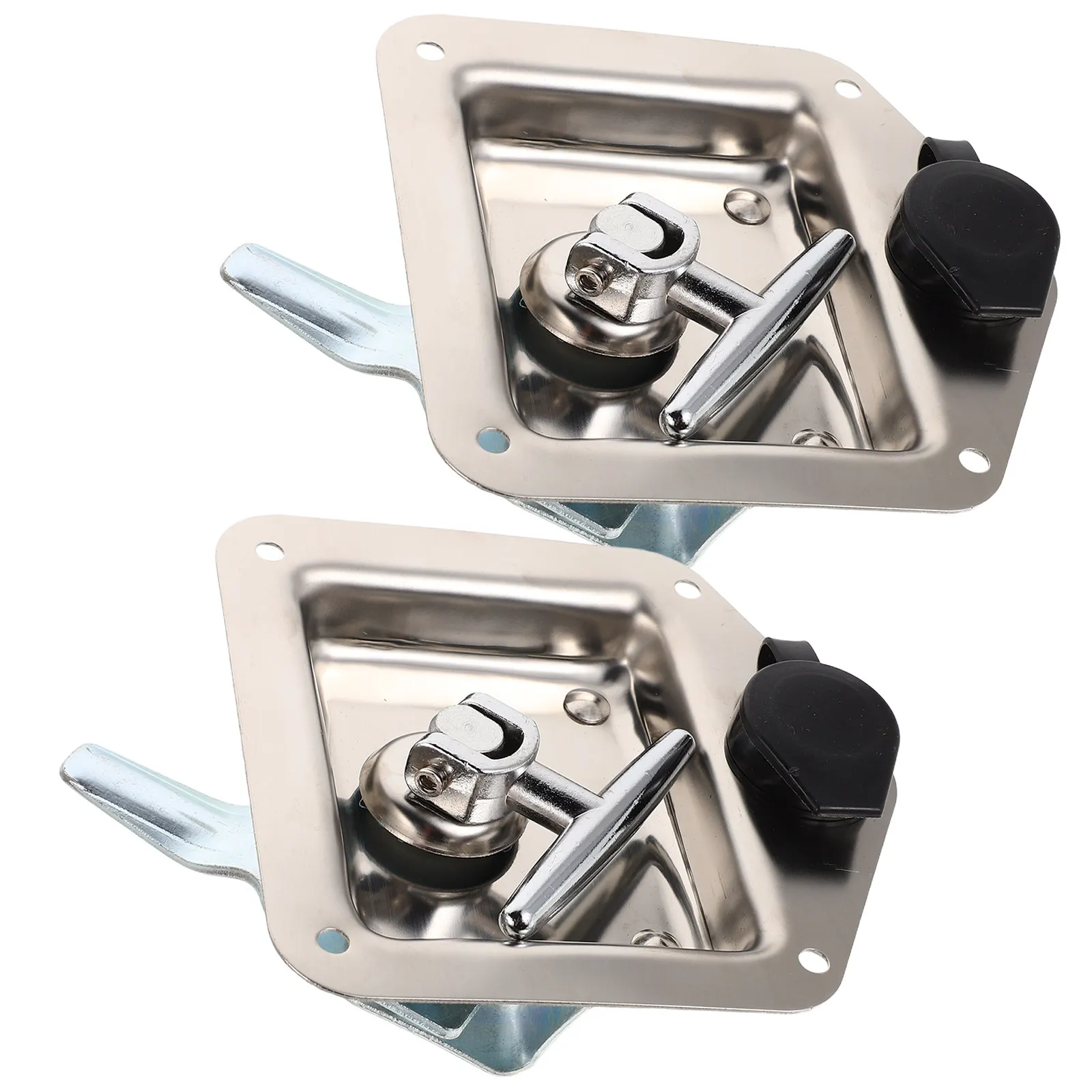 2 pcs Hood Latch Lock Car Heavy Duty Door Handle Halloween Christmas New Year Cabinet Door Latch Cabinet Door Lock Stainless