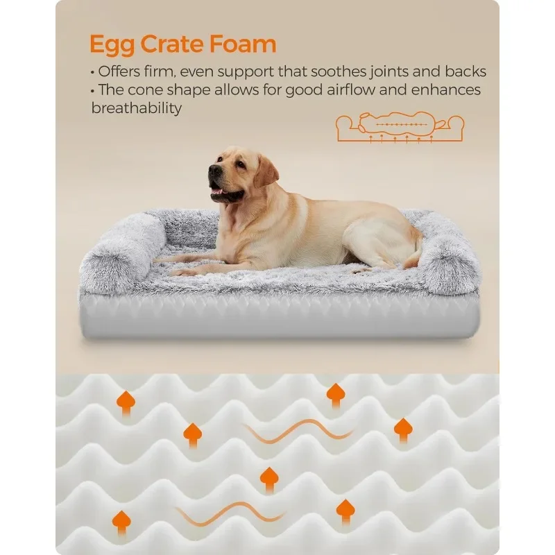 

Dog Bed, Orthopaedic Dog Sofa Bed for Medium Dogs, Waterproof Ped Bed with Removable Washable Cover, 36 x 27 x 9 Inches