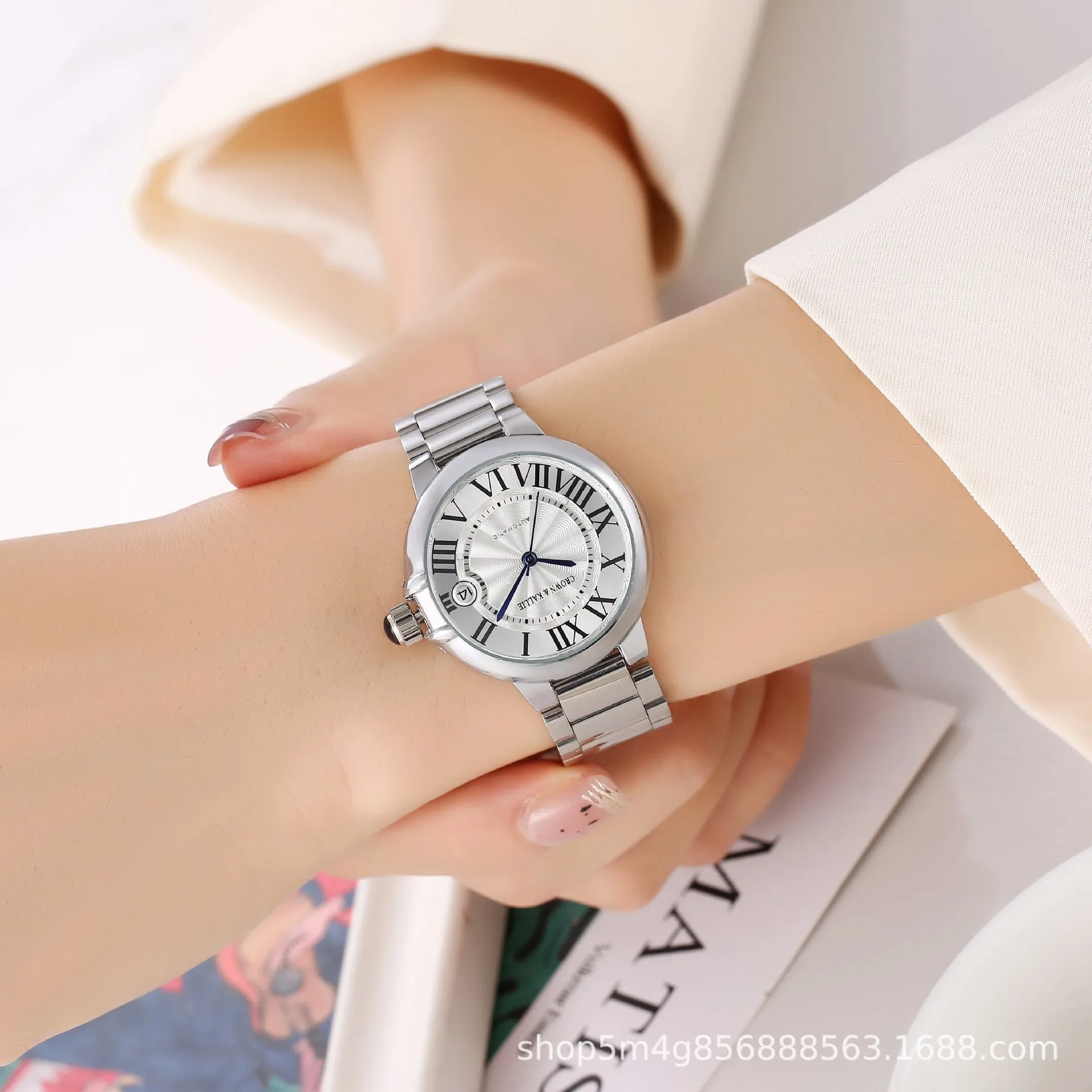 Japanese movement High end customized blue balloon mechanical watch with a dial diameter of 42 centimeters and customizable LOGO