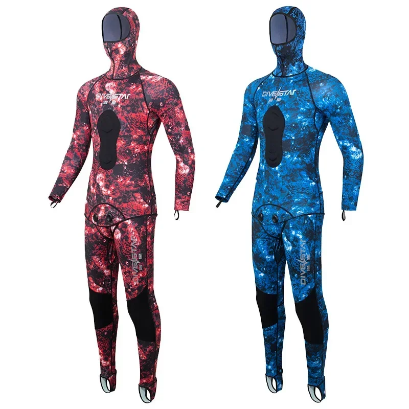 0.5MM Neoprene Two Pieces Camo Scuba Diving Suit Spearfishing Surfing Kayaking Snorkeling WetSuit Equipment