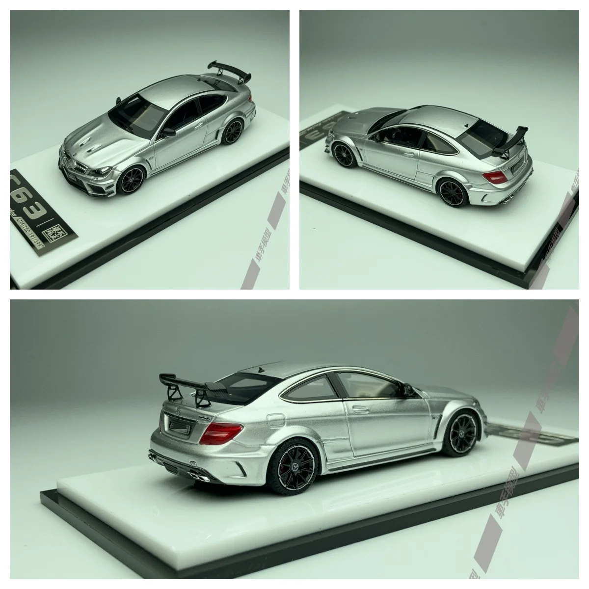 

1/64 MB C63 Black Series Silver Resin Model Car Limited Edition Hobby