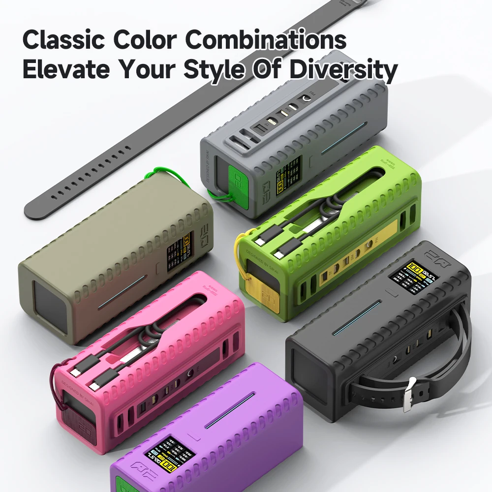 Silicone Cases for CUKTECH 20 Power Bank 140W 25,000mAh Portable Laptop Charger Cover Bags with Strap