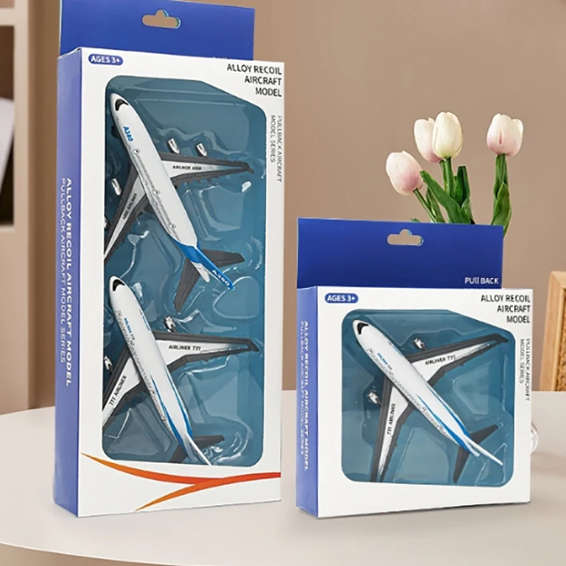 1/2 Unidades de Aviones de Juguete de Inercia, Modelo de Avión de Simulación de Aleación con Retroceso para Niños, Regalo para Niños, Adorno de Escritorio