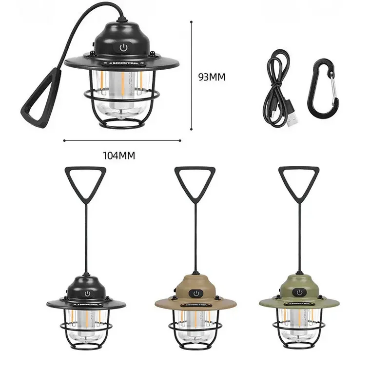 ShineTrip New Outdoor Vintage Pendant Light Ultra Long Life Camping Ambient Light Portable Rechargeable Tent Lights