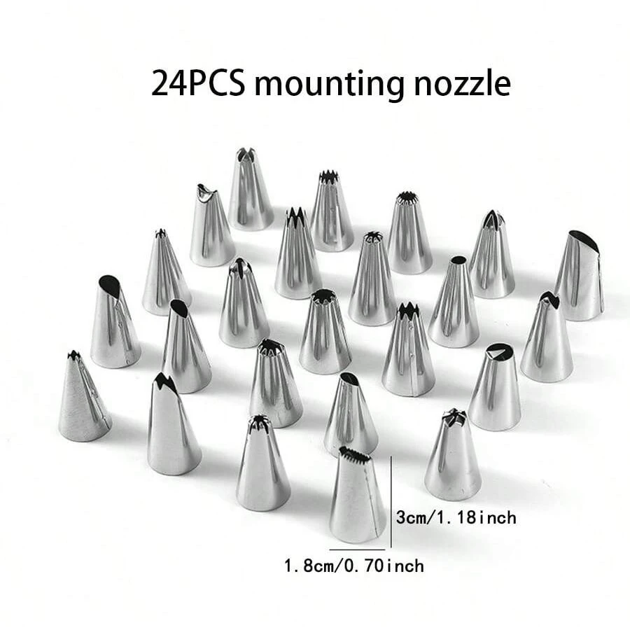 12PCS/24PCS decorating mouth baking decorating mold Multi-functional cream cookie puff cookie tool Complementary food tool