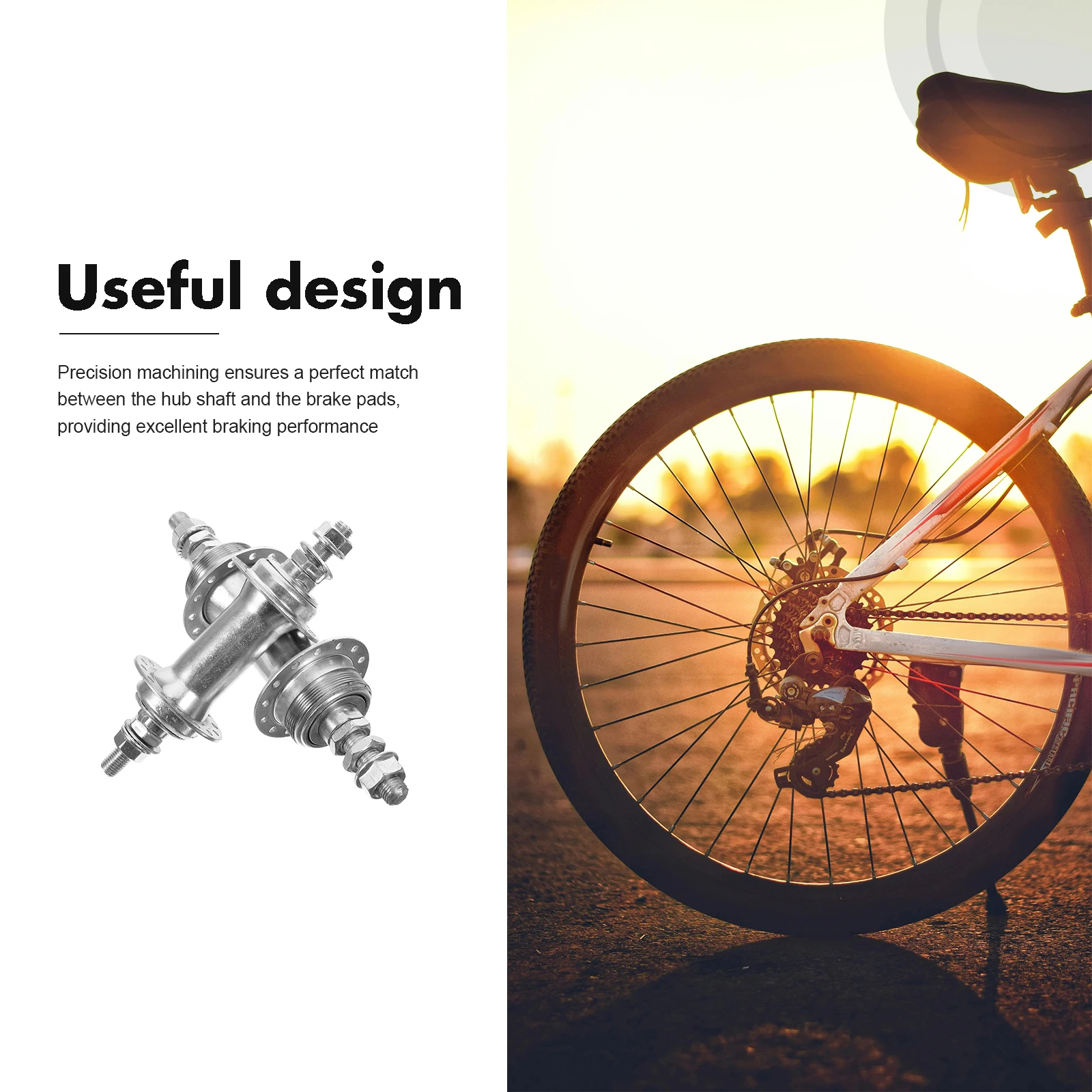 

2Pcs Bicycle Back Brake Part Road Supply Durable Rear Brake for Fixed Gear and Mountain Biking Minimize Fatigue