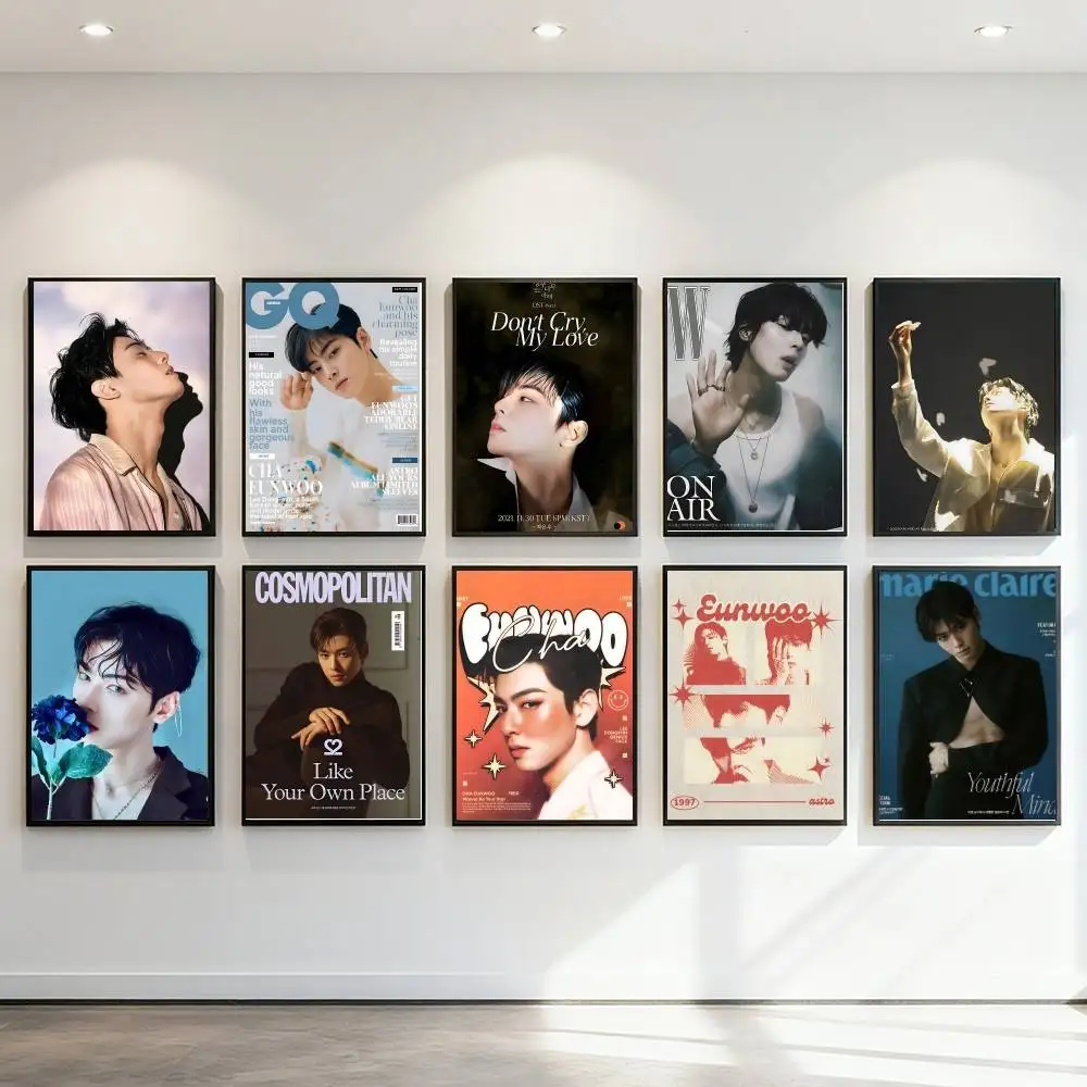 Korean Singing Star Cha EunWoo Poster Art Print Anime Style Home Decor Ideal Gift Perfect Room Decor