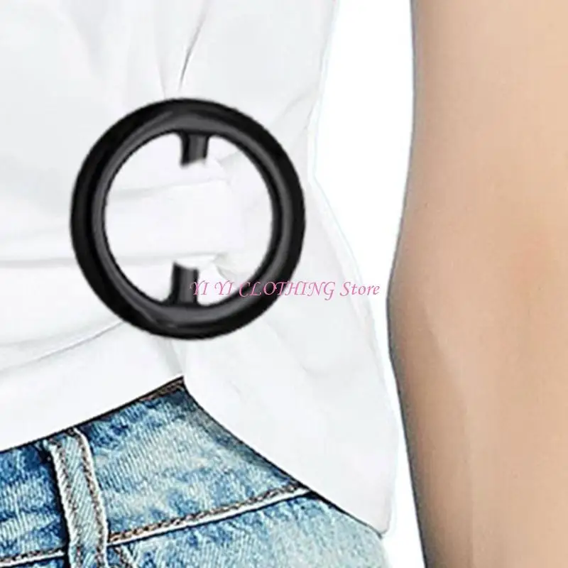 N5KF 9Pcs Portable Resin T Shirt Detail Clip Fashionable Hem Adjustment Accessory