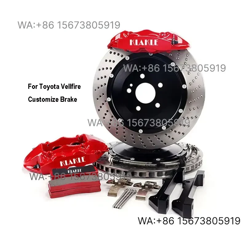 For  Wmwmnu  KLAKLE GT4 Aluminum Brake Caliper Kit 4 Piston Customize Brake Disc Pattern 345x28MM Bell Customize Logo