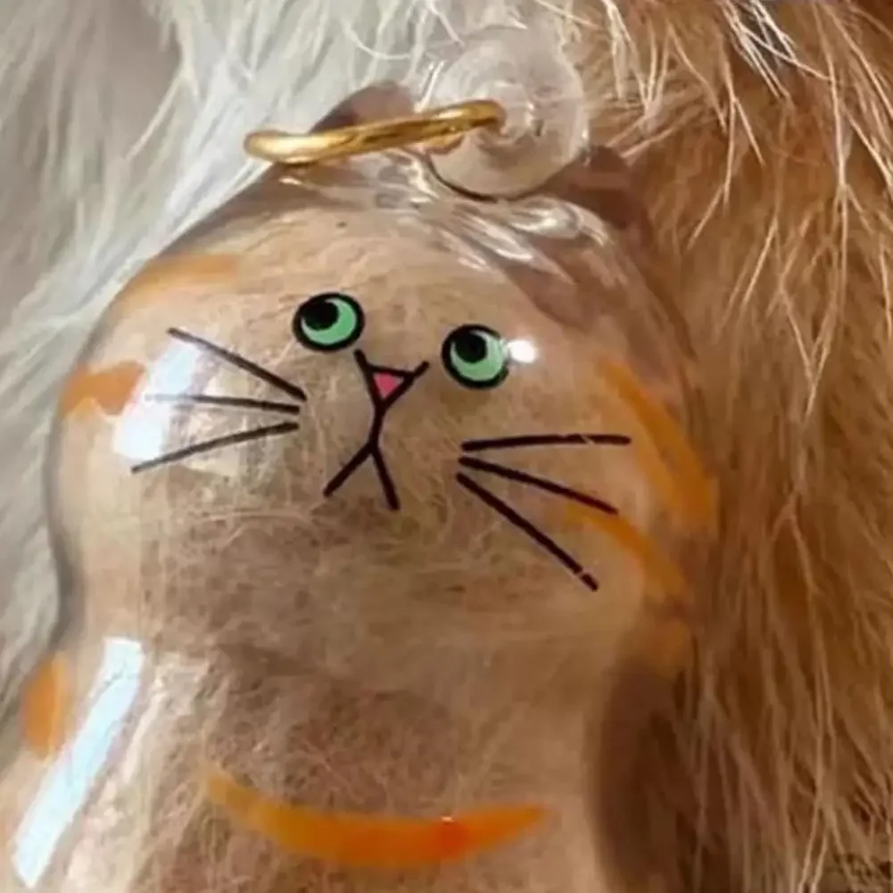 1/6 قطعة تخزين شعر القط زجاجة شفافة رائعتين الحيوانات الأليفة الفراء تذكار المفاتيح لجمع القط والكلب الشعر هدية تذكارية #6