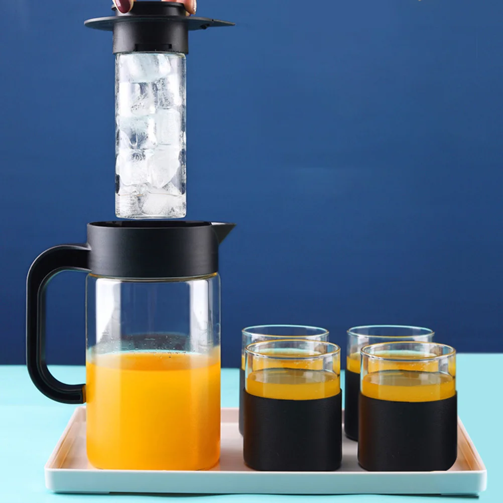 

Glass Water Jug Multipurpose Cold Kettle Handcrafted Leakproof Lid Design 20c150c Tea Pot Transparent Water Carafe