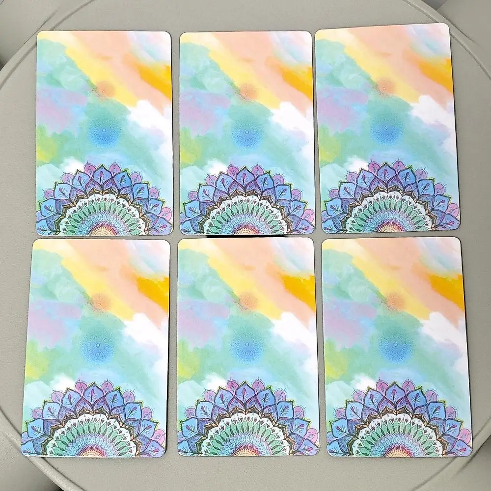 Pintura de acuarela Lenormand Deck 42 piezas Tarjetas Lenormand Sistema Rana 9 * 6 cm