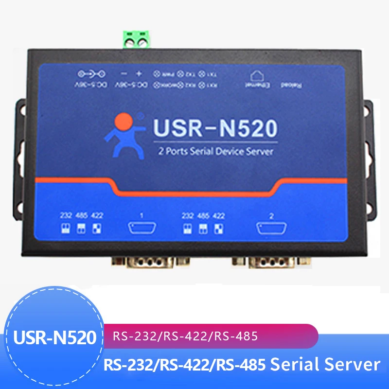 USR-N520 Seriële Apparaat Server-Lan Ethernet Naar Rs232 Rs485 Rs422 Converter, Industriële Automatisering Controle Voor Gegevensoverdracht