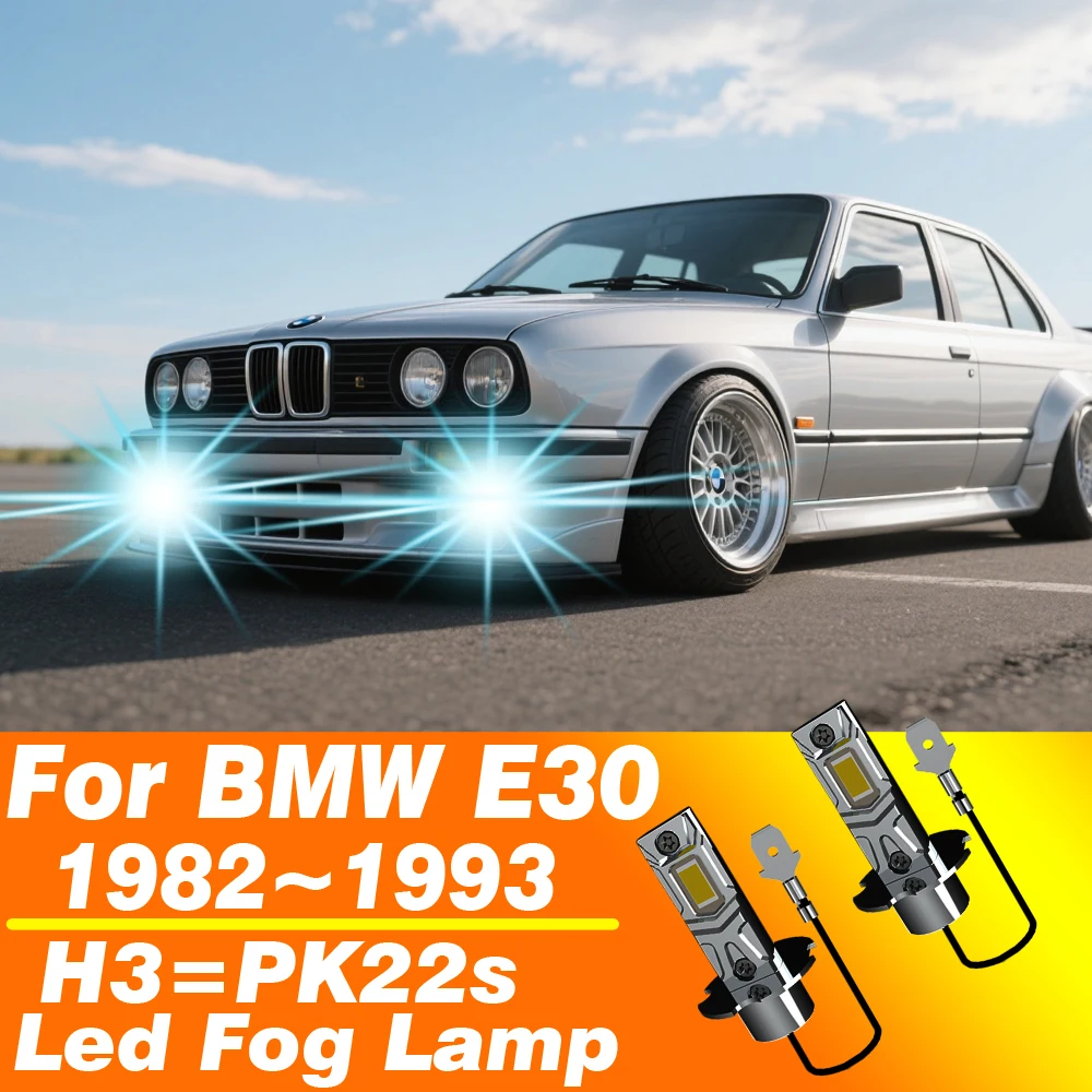 2 uds H3 luz antiniebla Led PK22s bombilla Canbus faro de coche diodo automático Moto conducción lámpara para correr 12V 55W para BMW E30 1982 ~ 1993 R1200 C