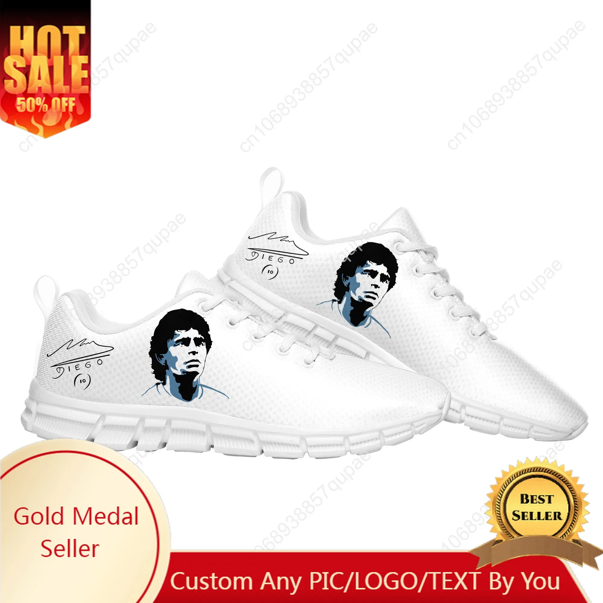 

Diego Maradona Football Player Sports Shoes Mens Womens Teenager Sneakers Parent Child Sneaker Customize Shoes