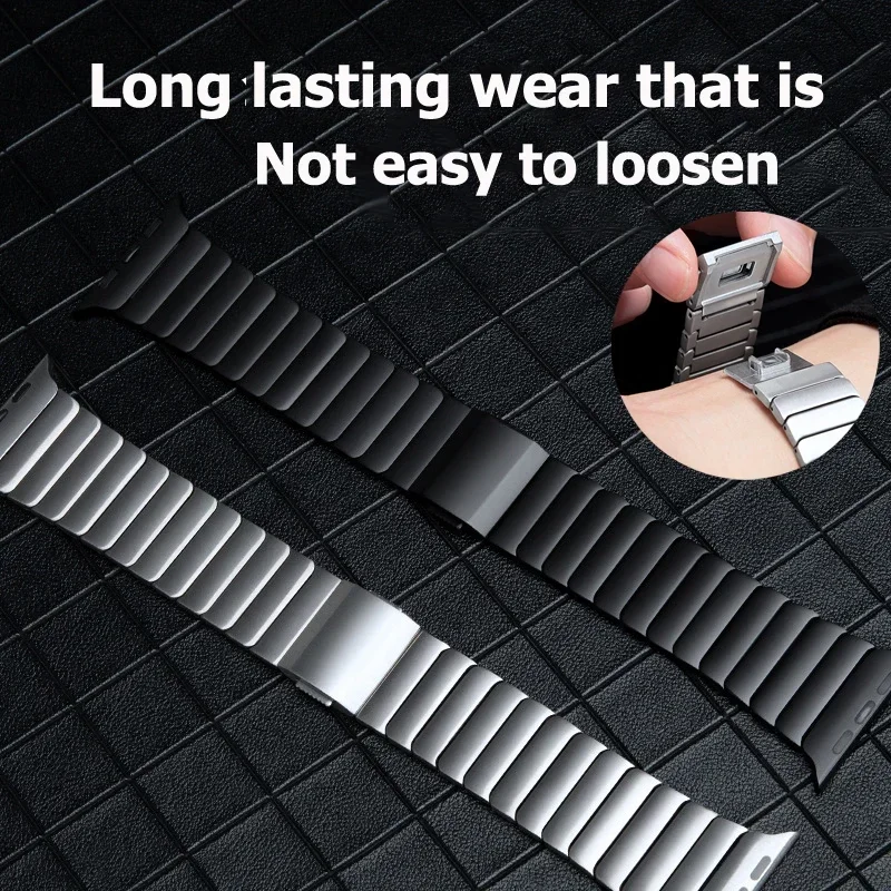 Apple Watch Ultra 2 용 마그네틱 티타늄 메탈 스트랩 49mm 10 46mm 팔찌 손목 밴드 iWatch 9 8 7 6 5 SE 45mm 44mm Correa 밴드