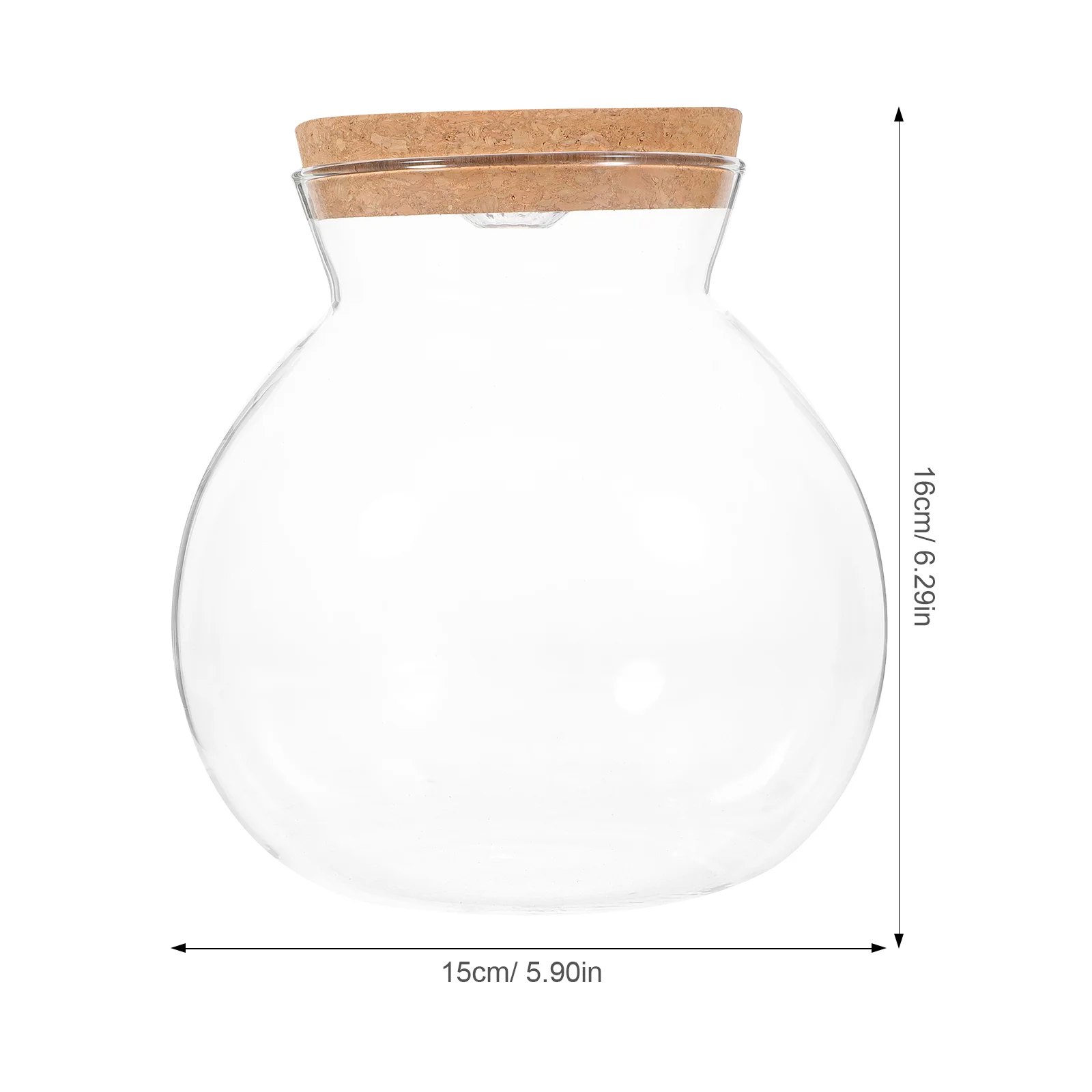 Small Jars with Lids Landscape Bottle Pickle Container DIY Micro Lights White High Borosilicate Glass