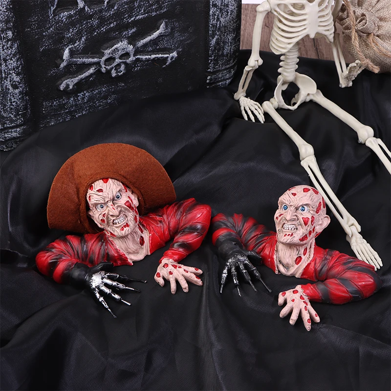 Декор из смолы для вечеринки в честь Хэллоуина; Мини-скульптура ужасов-зомби 6,7*5 дюймов для внутреннего/наружного сада