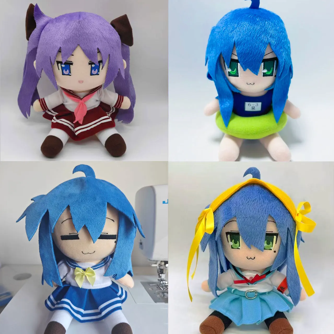 

20cm Anime Lucky Star Hiiragi Kagami Plush Doll Cute Izumi Konata Stuffed Fumo Toy Cosplay Cotton Body With Clothes Xmas Gift