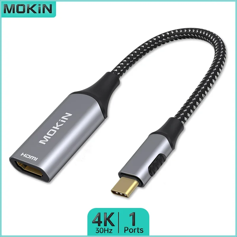 MOKiN 1 in 1 USB C HUB with HDMI 4K30Hz Compatible with MacBook Air/Pro Thunderbolt Laptop and iPad PC Accessories