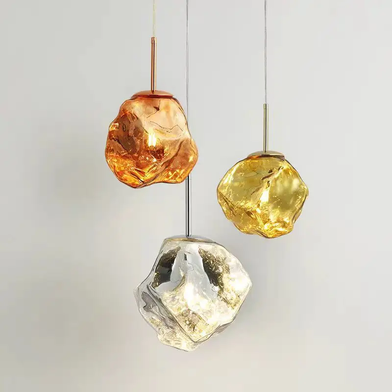 

Restaurant Shaped Small Chandelier Stained Glass Dining Pendant Lamp Modern Bar Creative Chandelier