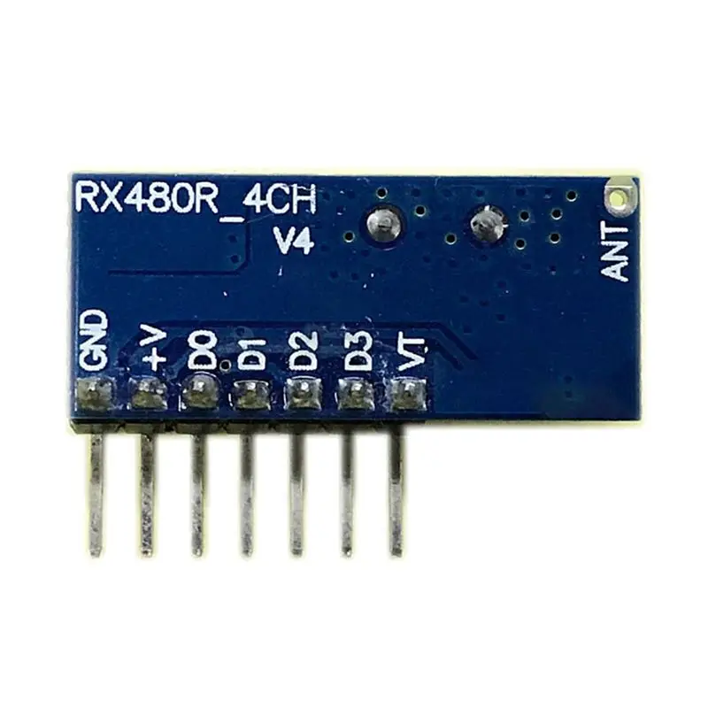 ABUO 433Mhz Wireless RF Remote Control 4-Way Transmitter and Receiver Module Set 5V for DIY Projects