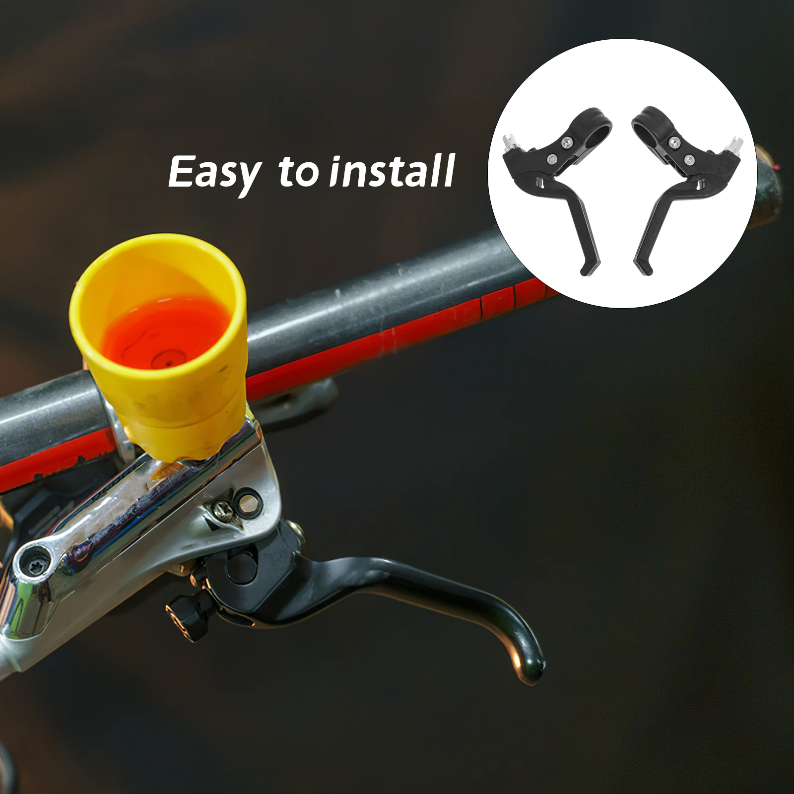 

1Pair Aluminum Alloy Brake Lever Lightweight Practical Bike Brake Handle Universal Fit for Mountain Road Folding Child Bike