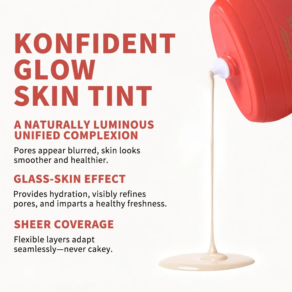 コンフィデント グロー スキンティント ハイドレーティング ファンデーション オイルフリー ロングラスティング ウォータープルーフ グラスカバー 30ml クリーンビューティーメイクアップ