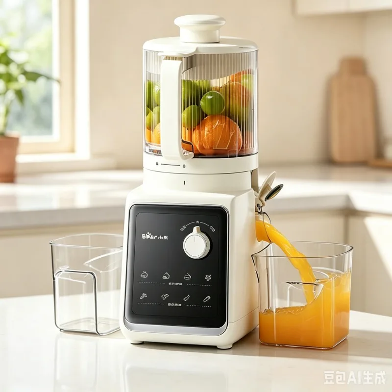 Bear Stage Squeezing Juicer Extra Large Chute Whole Fruits Veggies High Yield Cold Press Reverse Easy Clean Juicers