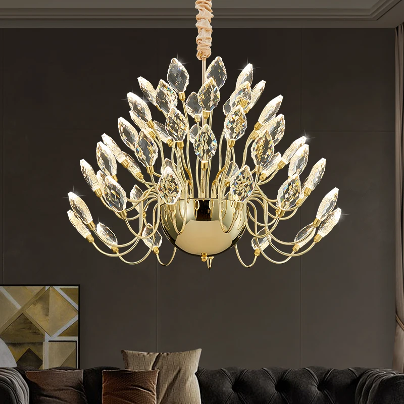 

Indoor Crystal Decorative Chandelier Modern Living Room Dining Room Banquet Hall Luxury Decorative Pendant Light
