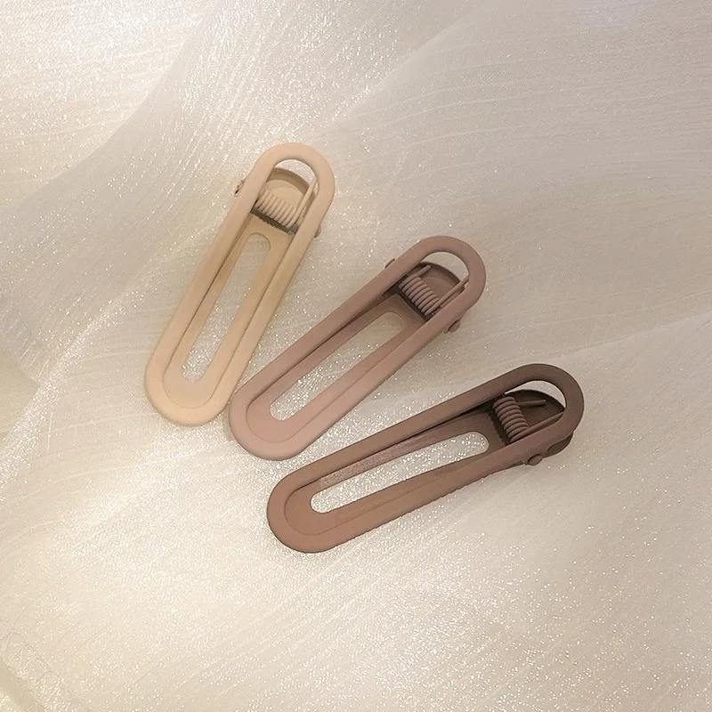 3Pcs/set Candy Coffee Seamless Bangs Clips Hair Styling Hairdressing Makeup Tools Hair Clips for Women Girls Style Headwear