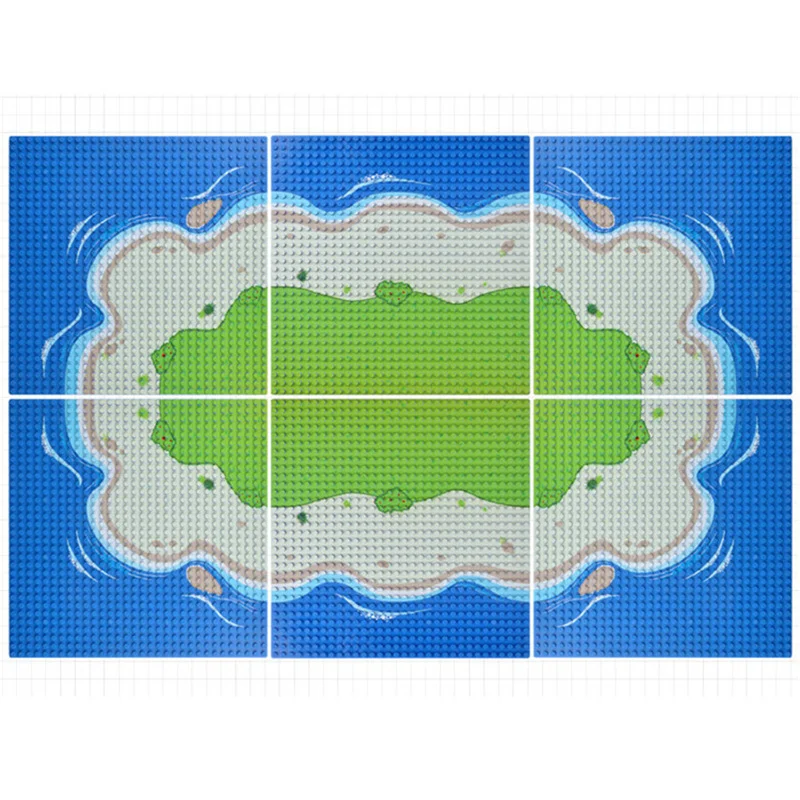 2Pcs/set Camouflage 32x32 Dots Small Building Blocks Baseplate for Kids DIY Brick Wall Educational Toy Kindergarten Play