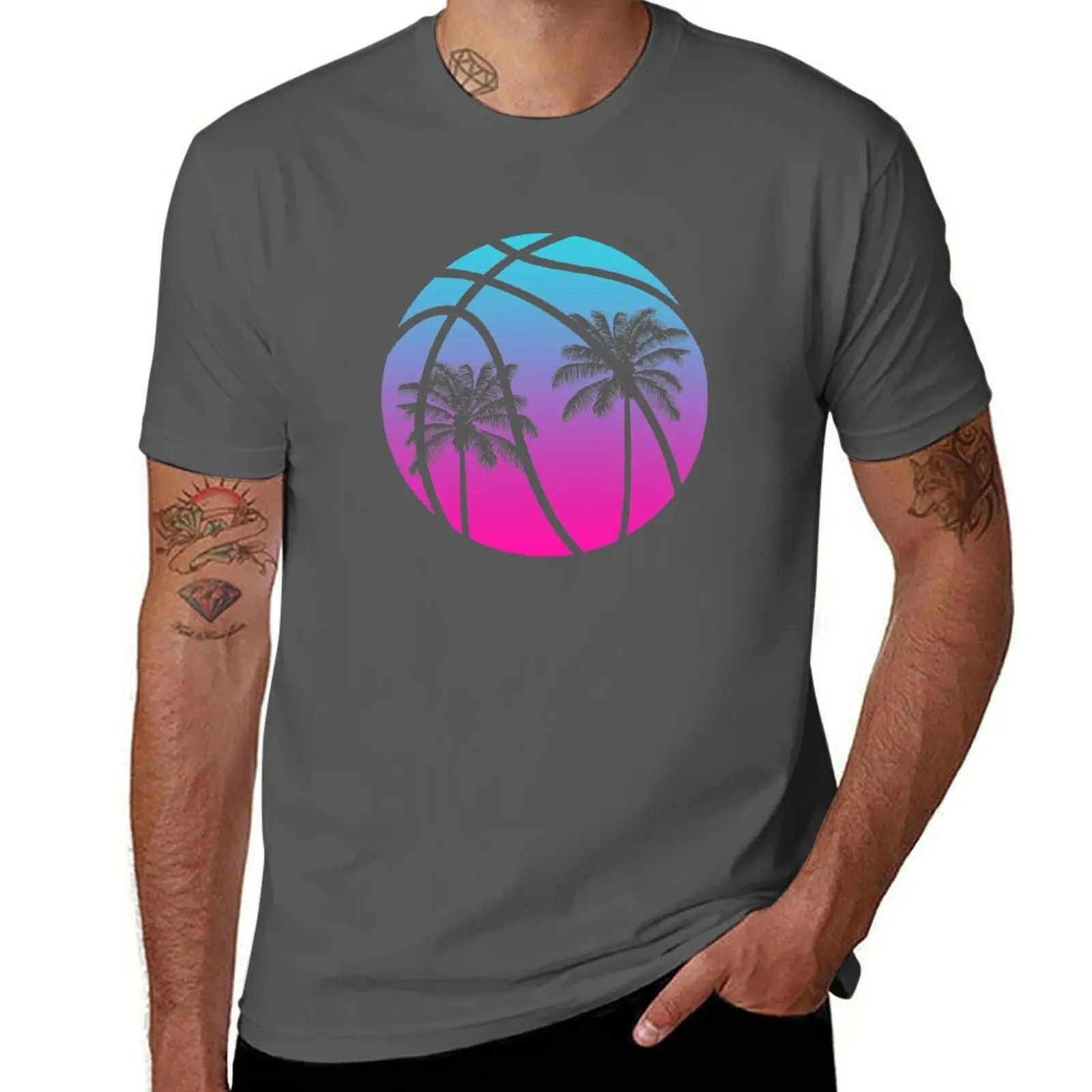 

Miami Vice Basketball - White T-Shirt Sporty Casual Quick Dry T-Shirt