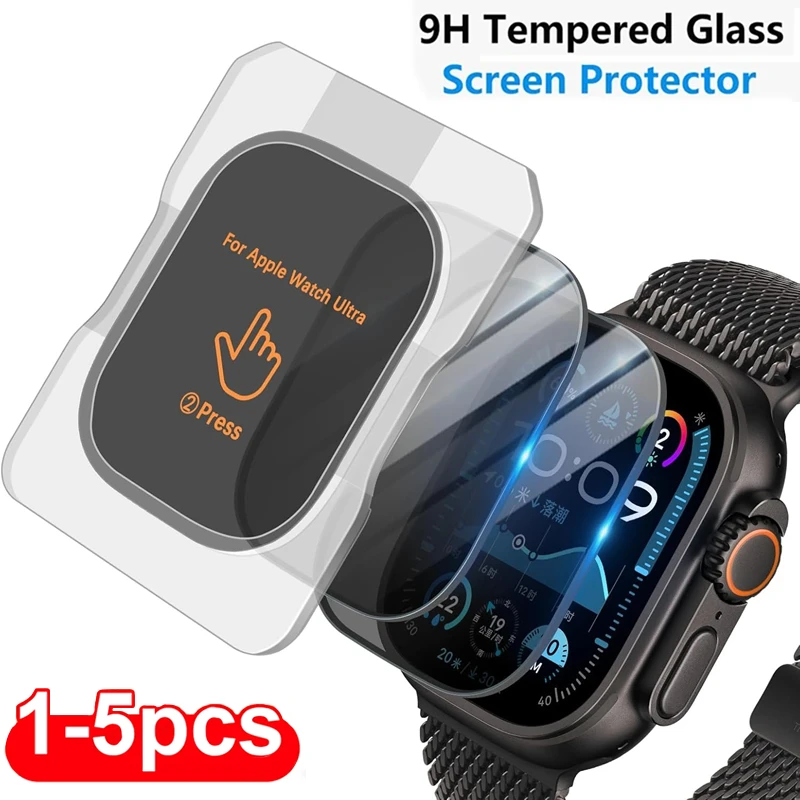 زجاج مقسى لساعة أبل الترا 1 2 3 49 ملم واقي شاشة الخصوصية IWatch Ultra 49 ملم ثانية تركيب طبقة رقيقة واقية