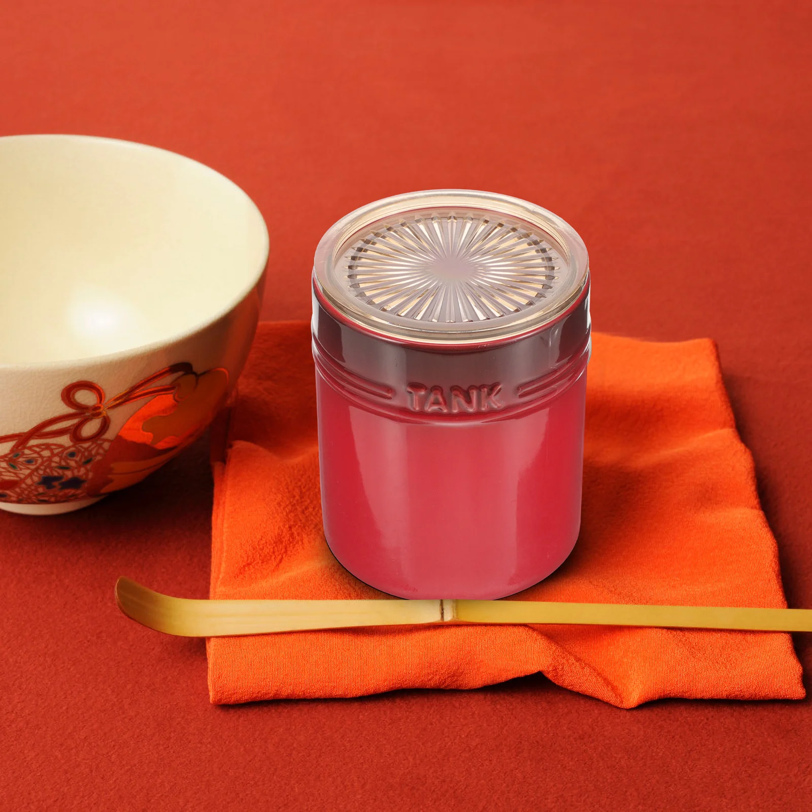 

Ceramic Tea Jar with Lid 1.2L Multi-Functional Storage Canister for Coffee Beans Loose Leaf Tea Candy Kitchen Organizer