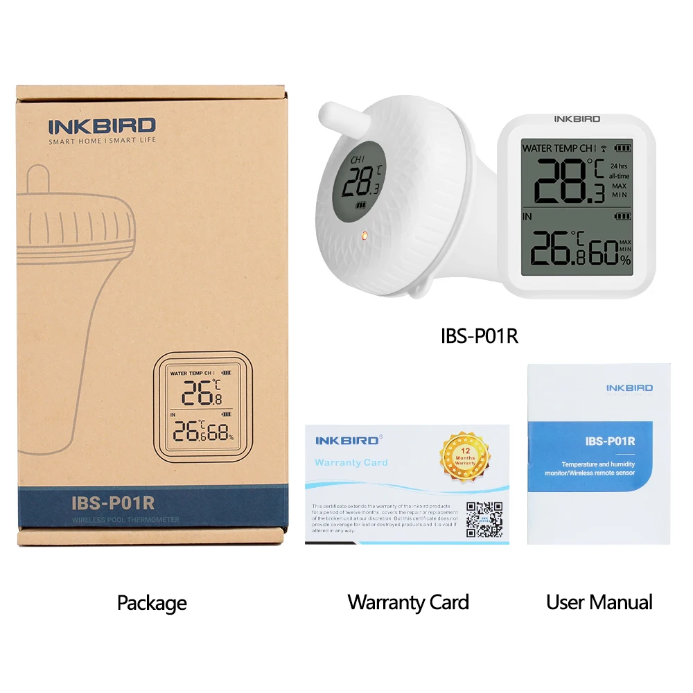 INKBIRD Smart Schwimm Pool Thermometer Indoor Outdoor Wireless Schwimm Thermometer IBS-P01R für Schwimmen Pool Spa Whirlpool – Detail 5