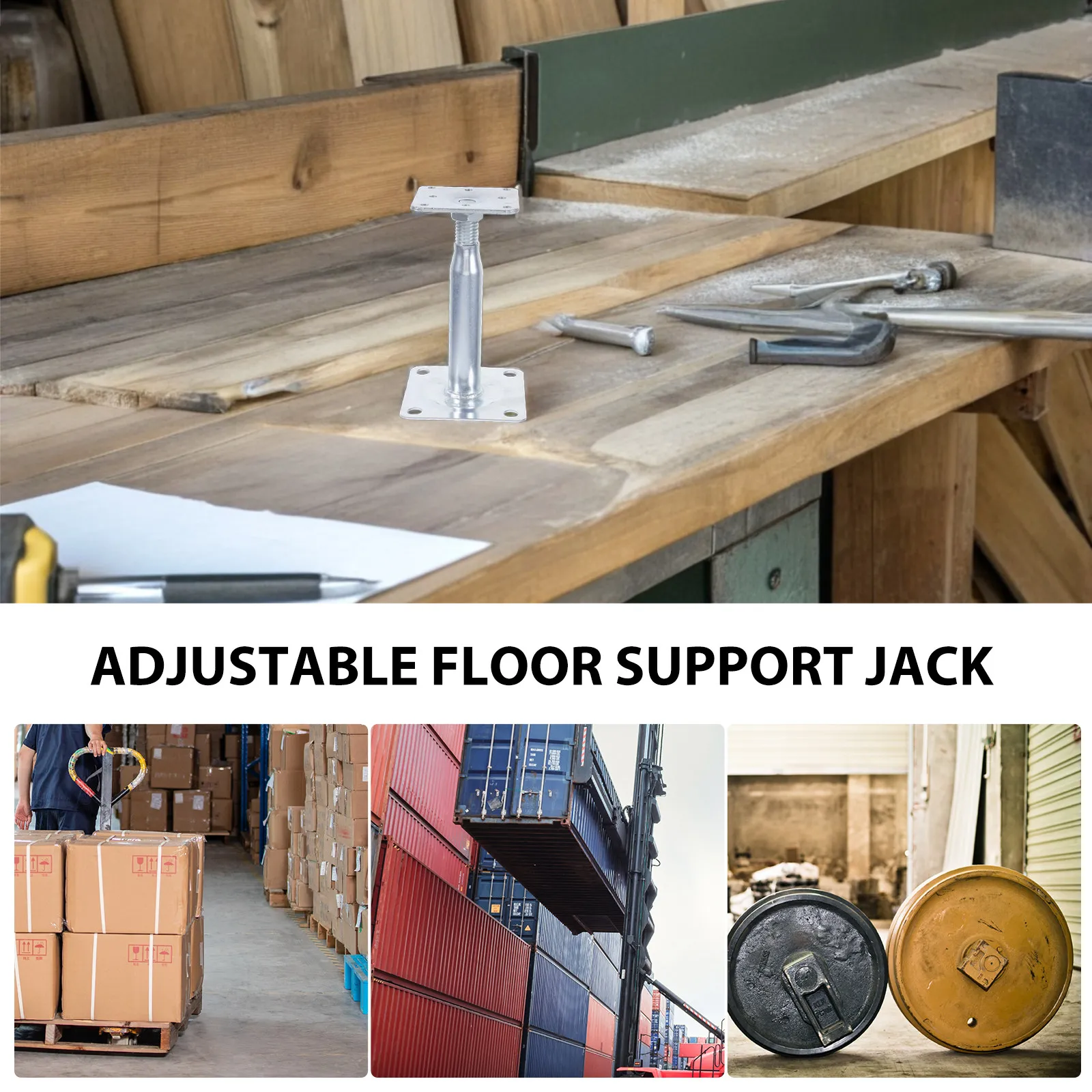 Adjustable Telescoping Floor Jack Support Post Heavy Duty Iron Construction for Roof Cabinet Floor Lifting Leveling Stable view 3