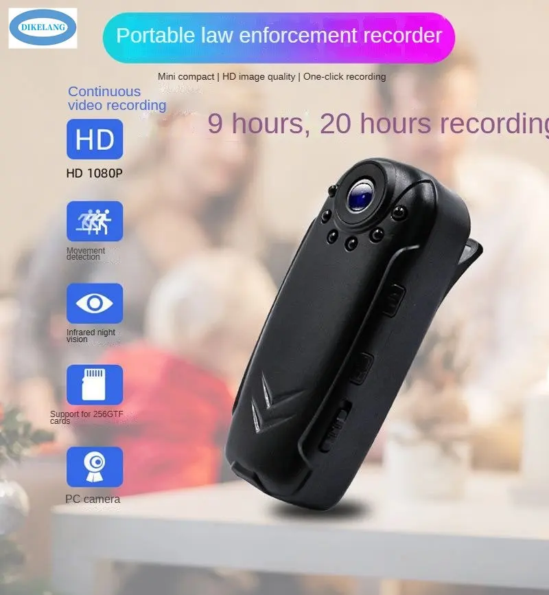 

IP-камера с HD-видеозаписью для езды на велосипеде и работы с доставкой, нагрудное крепление, экшн-камера DVR