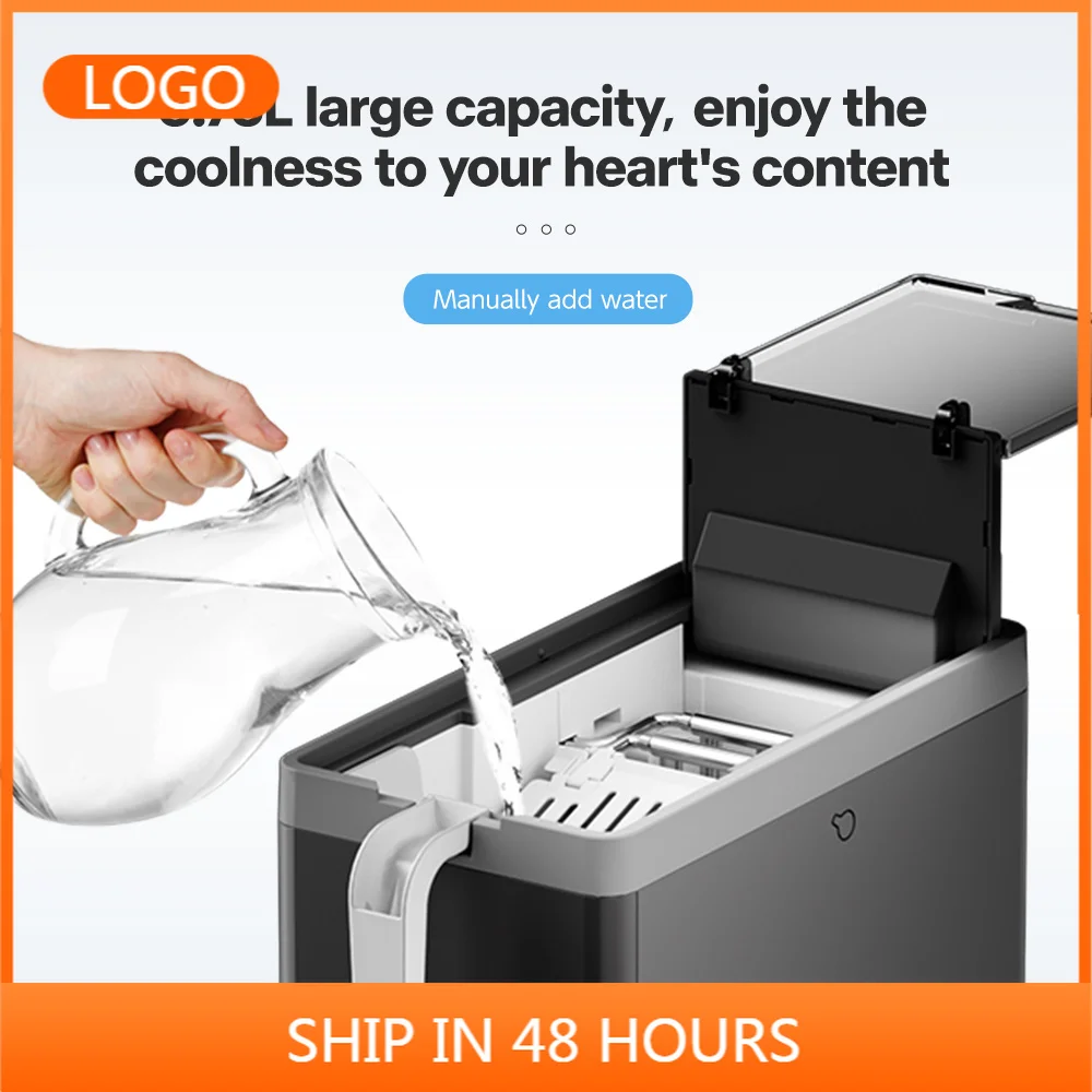 Countertop Bullet Ice Maker, Portable Electric Operation with Bottled Water