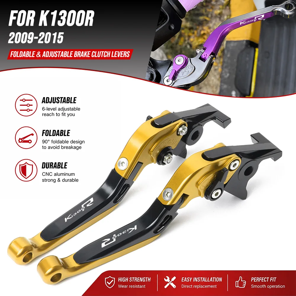 Folding Brake Clutch Levers For K1300R K1300 R 2009-2015 Motorcycle Accessories Parts Extendable Adjustable CNC Handles Lever