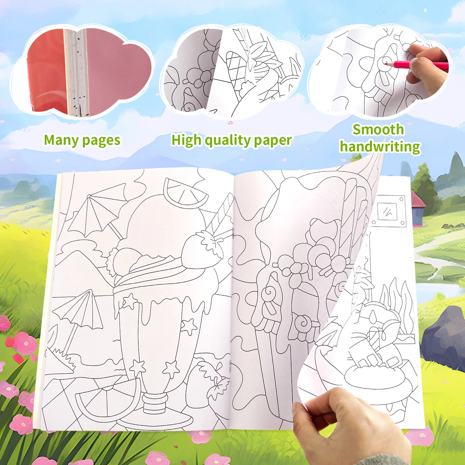 My First Alphabet Book And Educational Coloring Book Cartoon Drawing Book Children's Color Book Concentration Development Gifts
