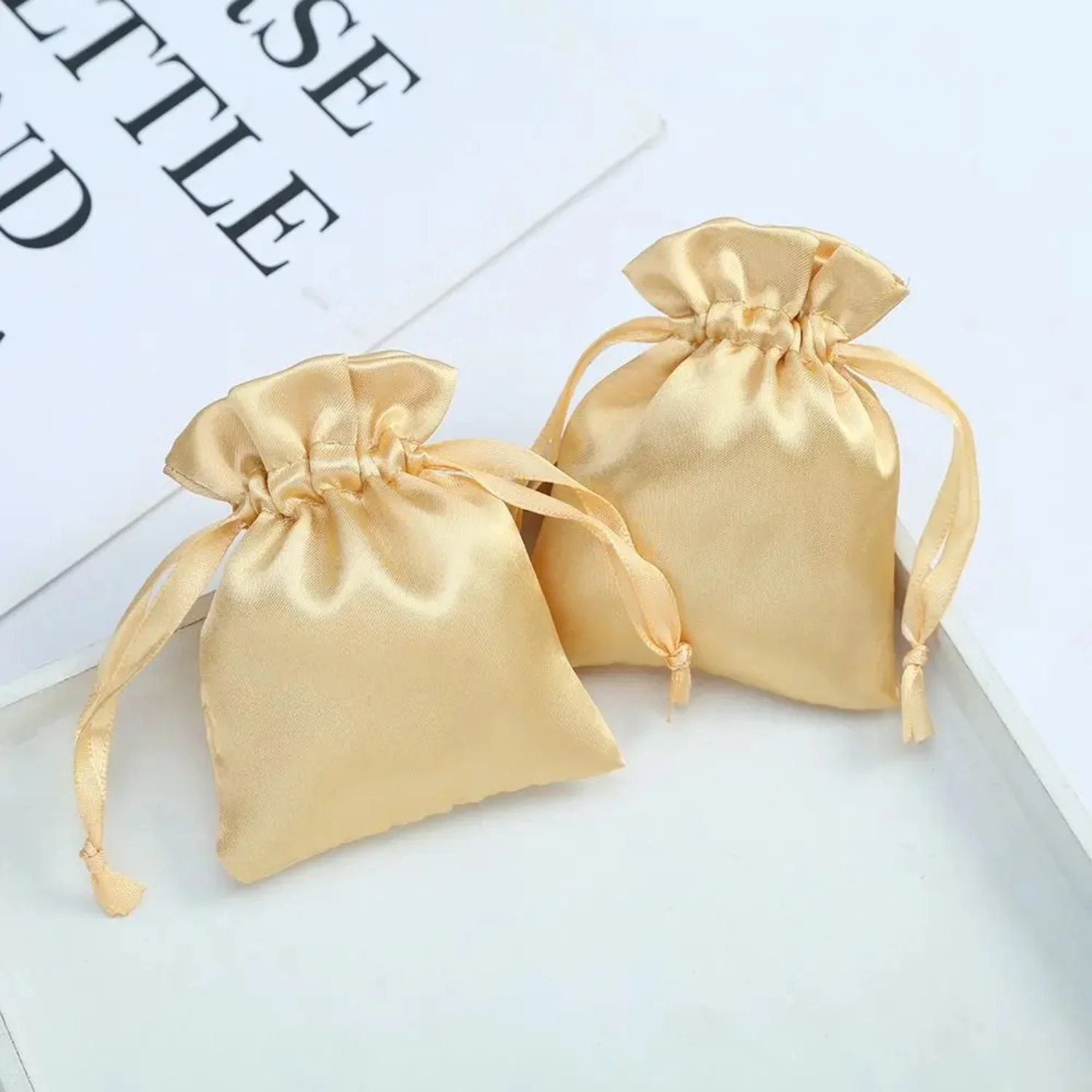 Satin  Satin Bags Jewelry  Small Multi Colors Drawstring  Packaging Pouches Wedding