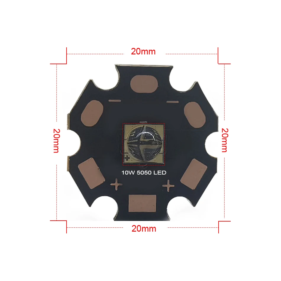 10W High Power LED Chip IR Infrared 850nm 940nm 740nm 970nm 5050 Lamp Bead 4Chips DC2.5-3.8V 1500mA for Night Vision Camera