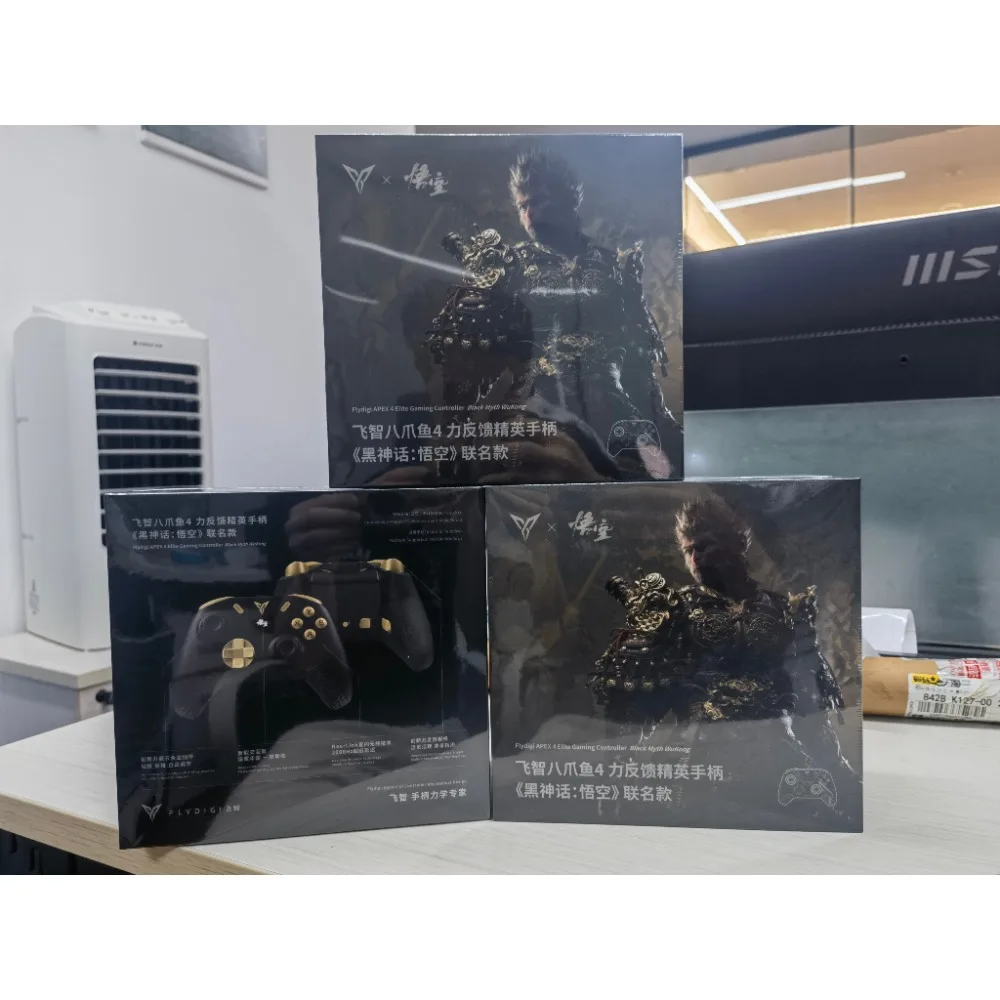 Flydigi APEX 4 Black Myth:Wukong Gamepad Nearlink Wireless Force Feedback Alloy Rocker 2Khz Screen for Switch PC Android Steam